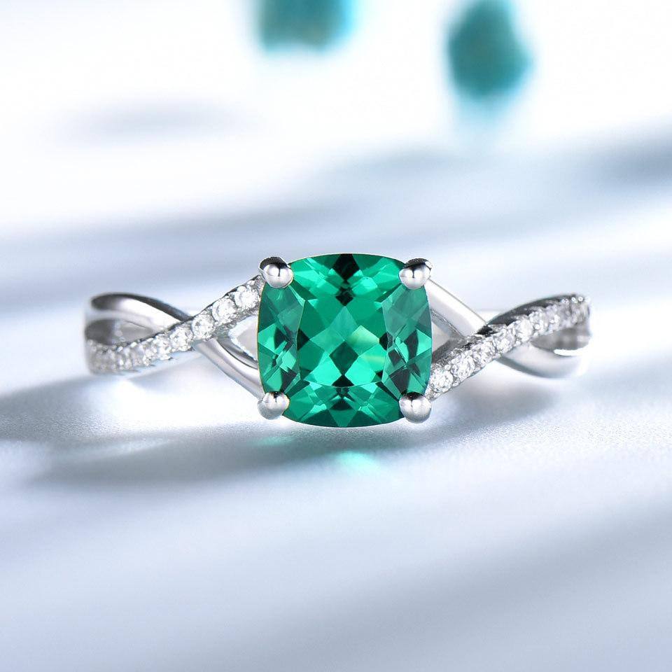 Emerald promise ring for on sale her