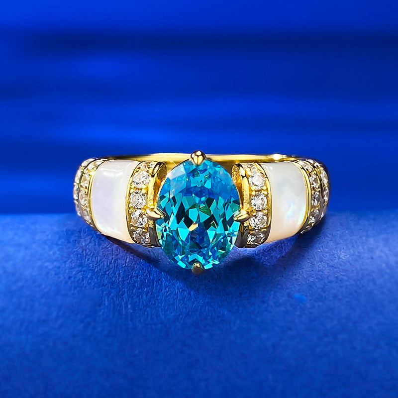 Vintage Paraiba Topaz Oval Ring