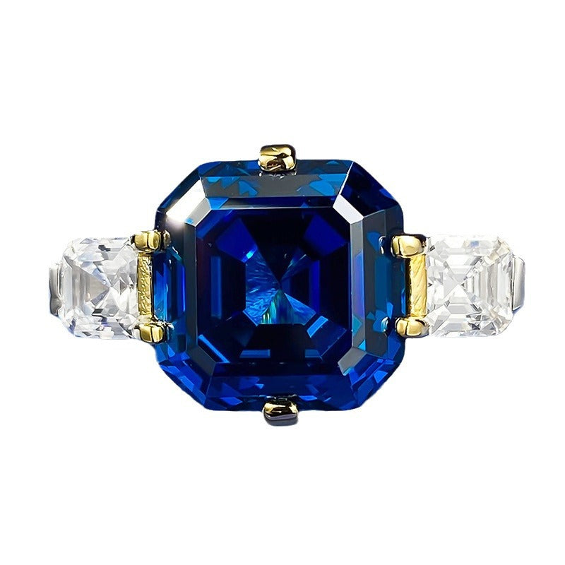 Ascher Cut Royal Sapphire Ring