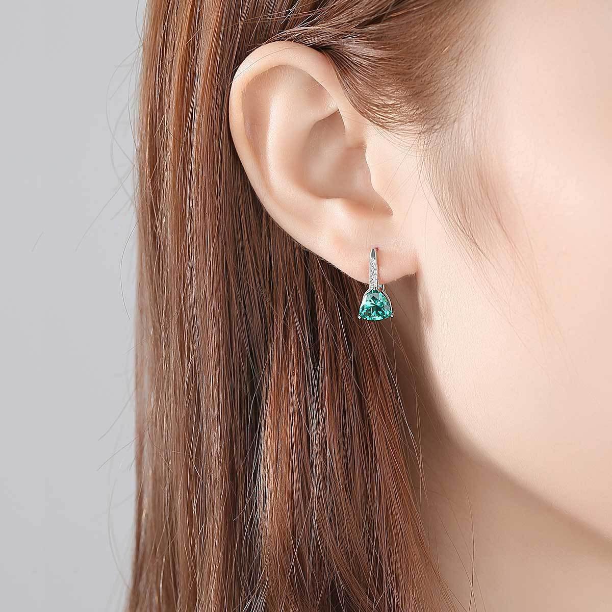 Emerald Stone Earrings - HERS