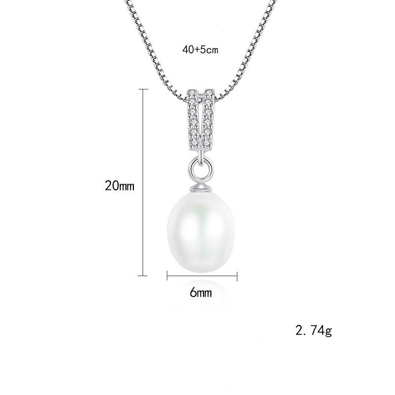 Large Pearl Pendant Necklace - HERS