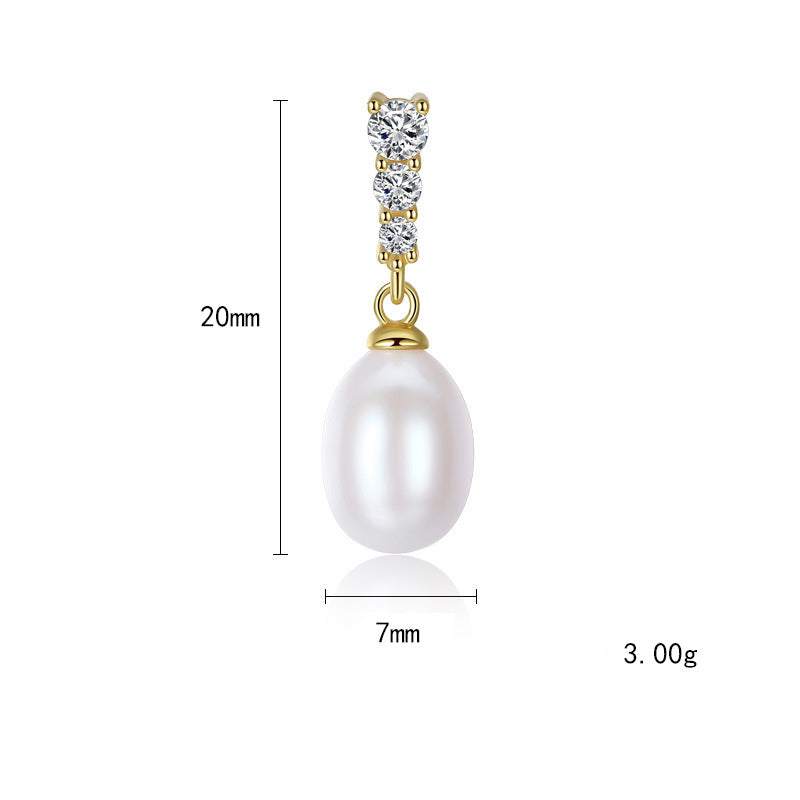 Real Pearl Necklace and Earring Set