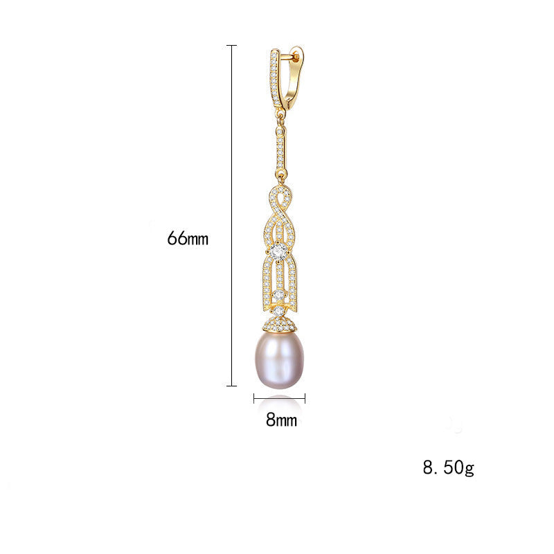 Gold Pearl Drop Earrings - HERS