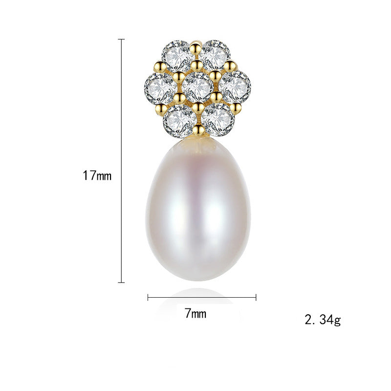 Large Pearl Stud Earrings - HERS