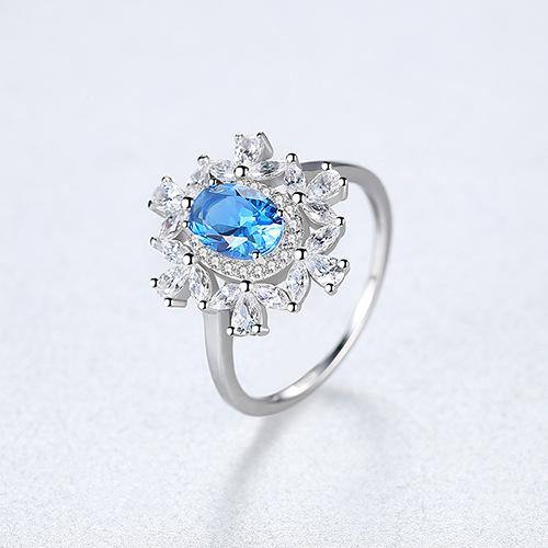 Sapphire and Aquamarine Ring - HER'S