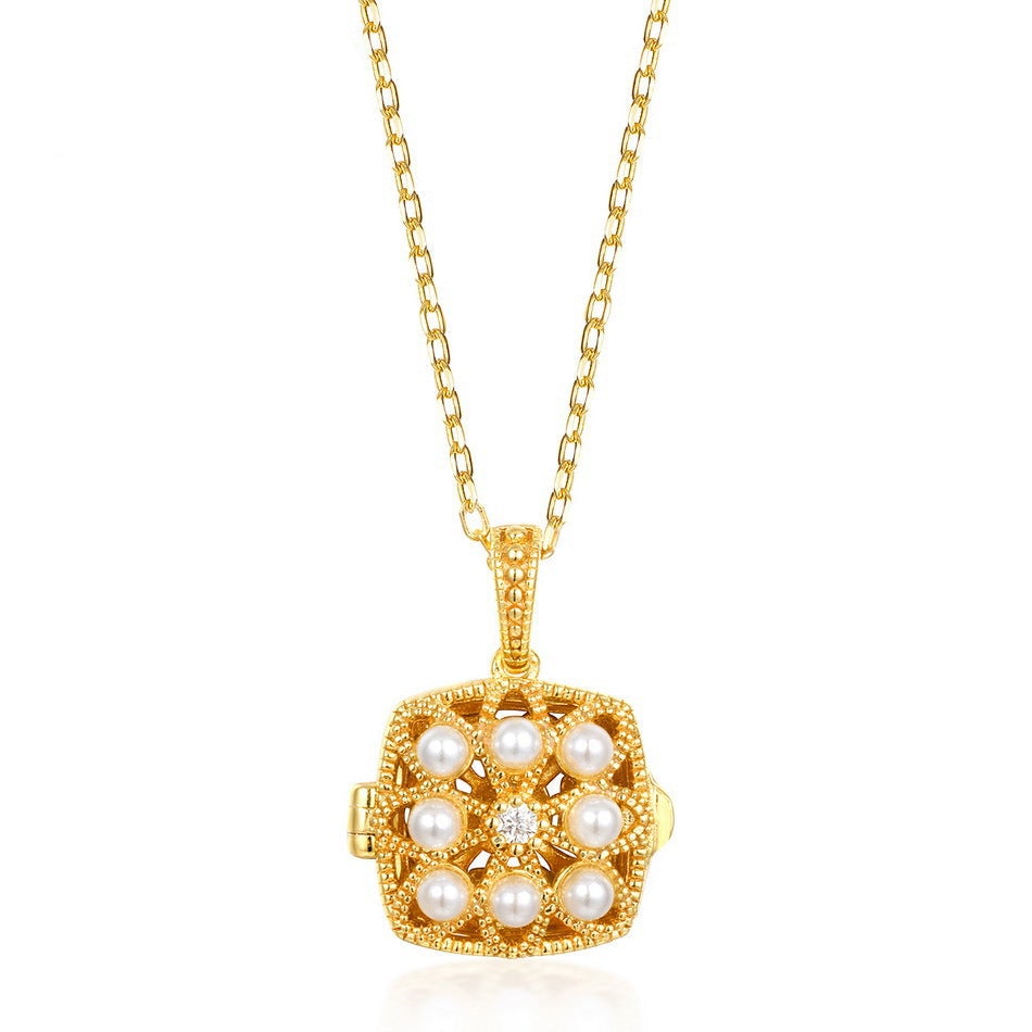 Gold Pearl Necklace - HERS