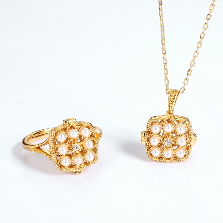 Gold Pearl Necklace - HERS