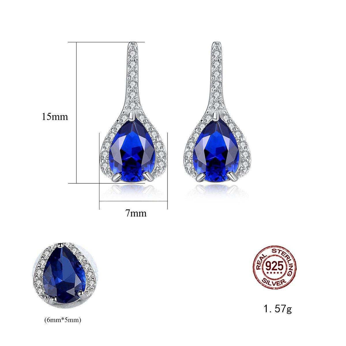 Silver Sapphire Earrings - HER'S