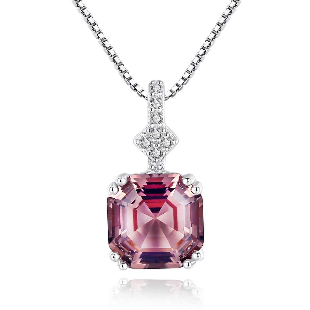 Morganite Sterling Silver Necklace - HERS