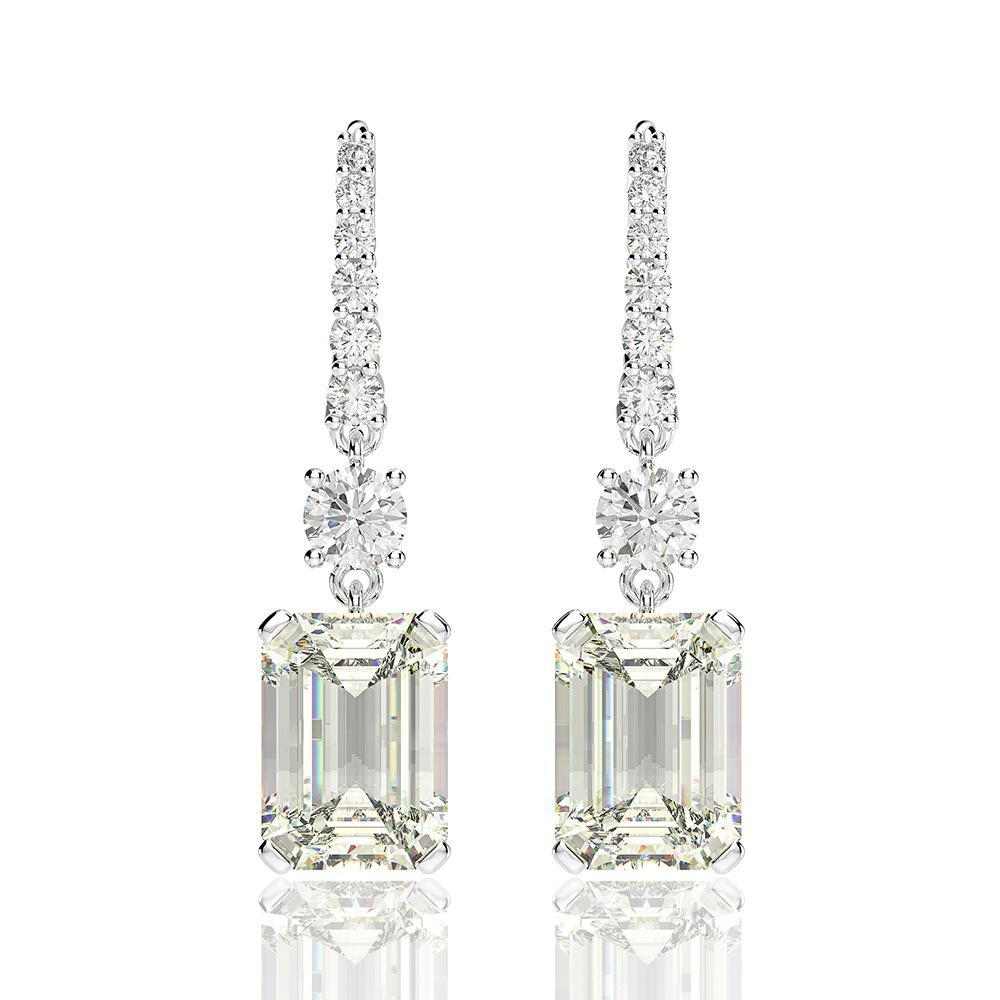 Emerald Cut Diamonds Earrings - HERS