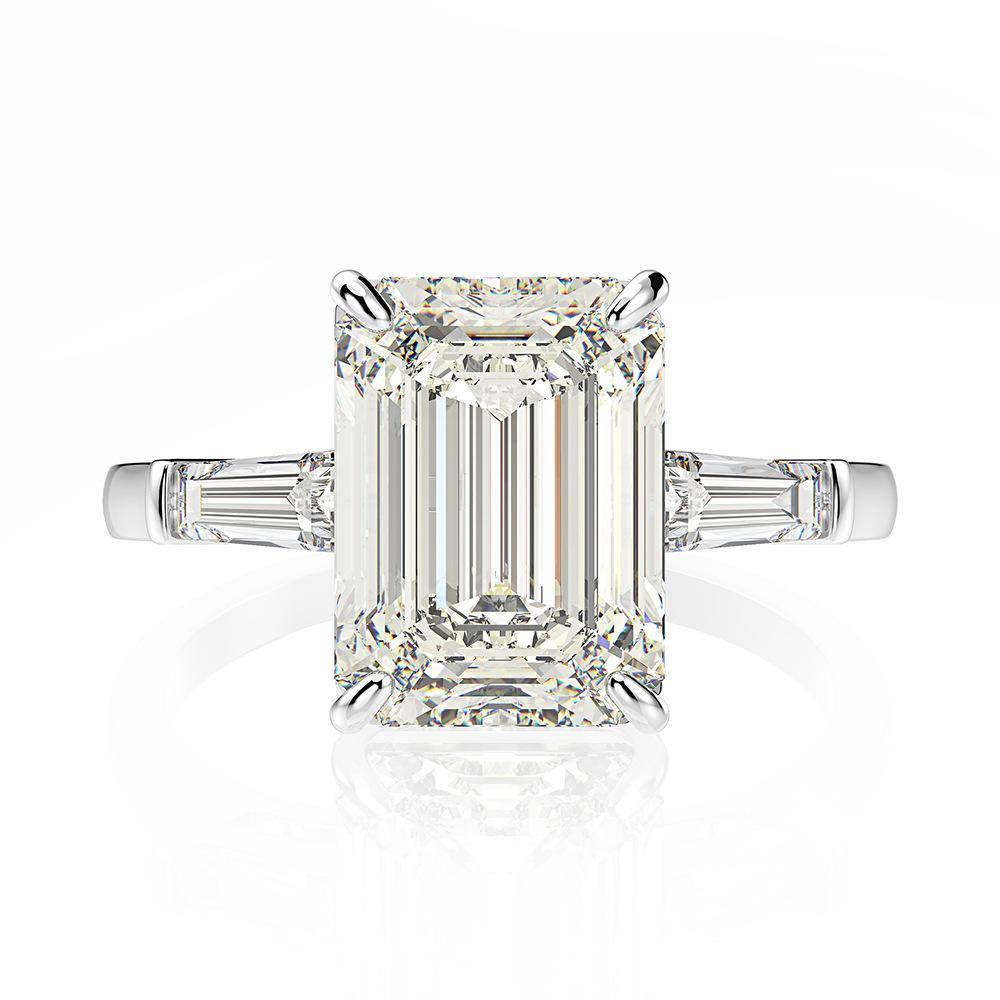 Emerald Cut Engagement Ring - HERS