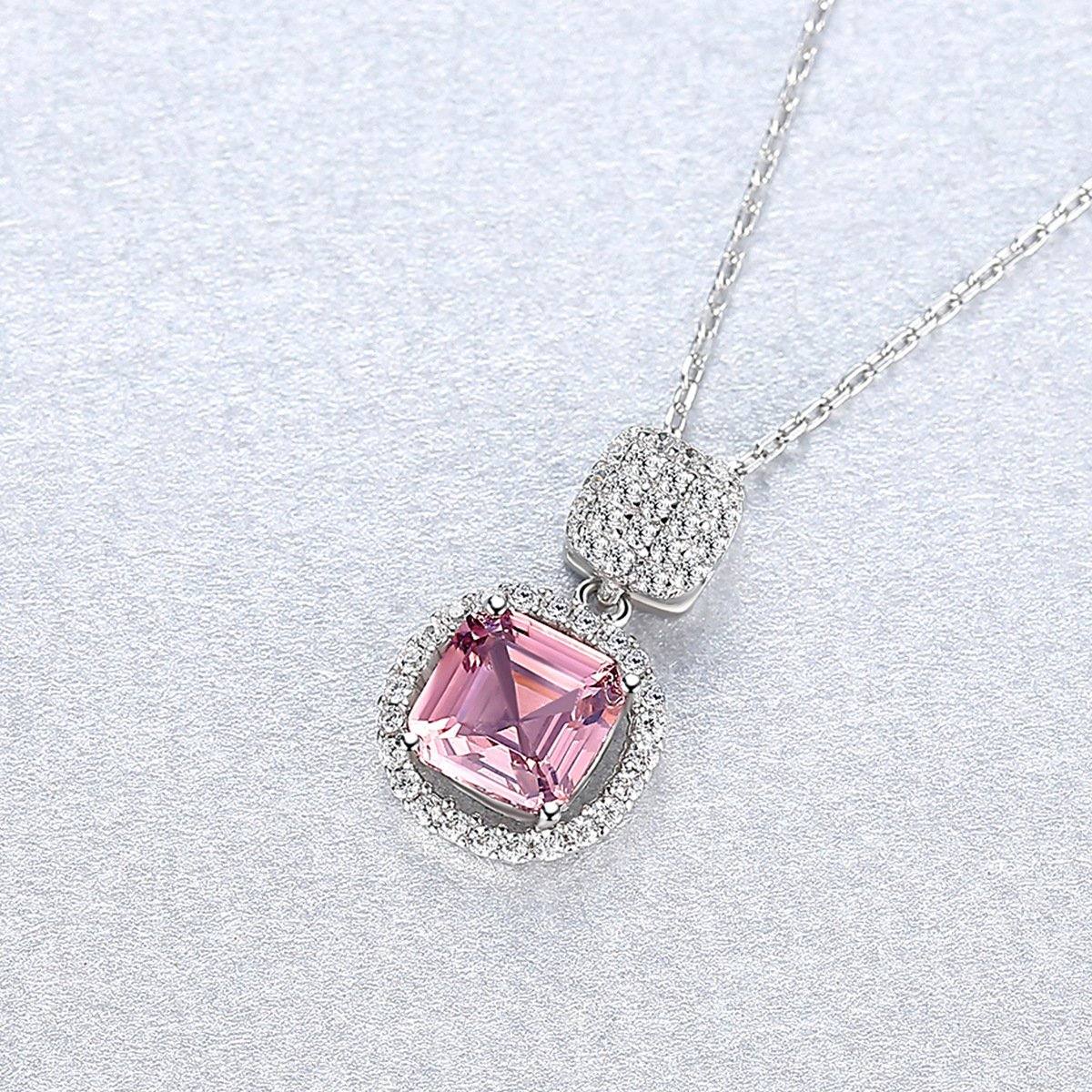 Morganite Necklace Vintage Style - HERS