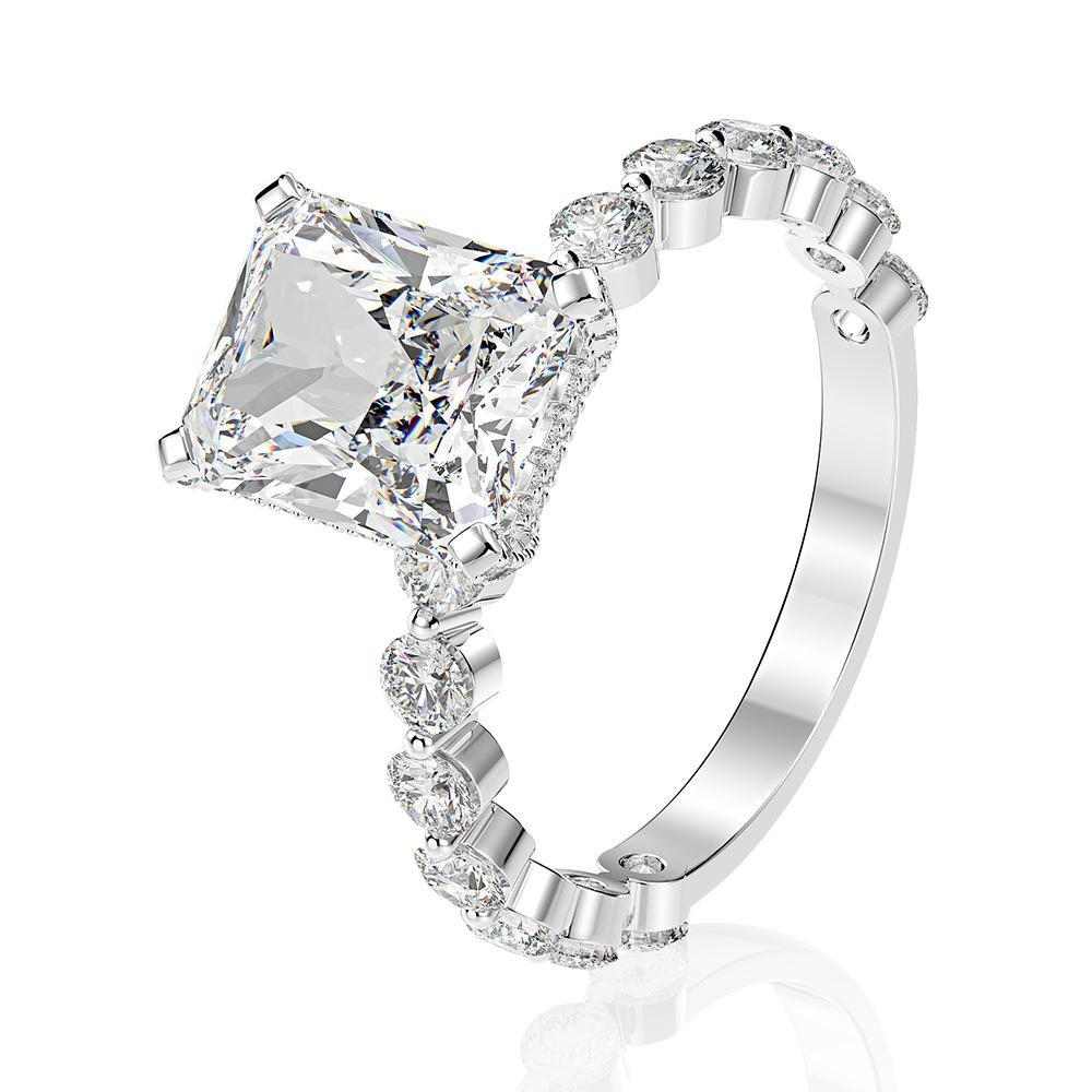 Radiant Cut Diamond Ring Set - HER'S