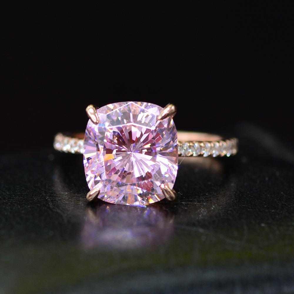 Pink Diamond Engagement Ring - HERS