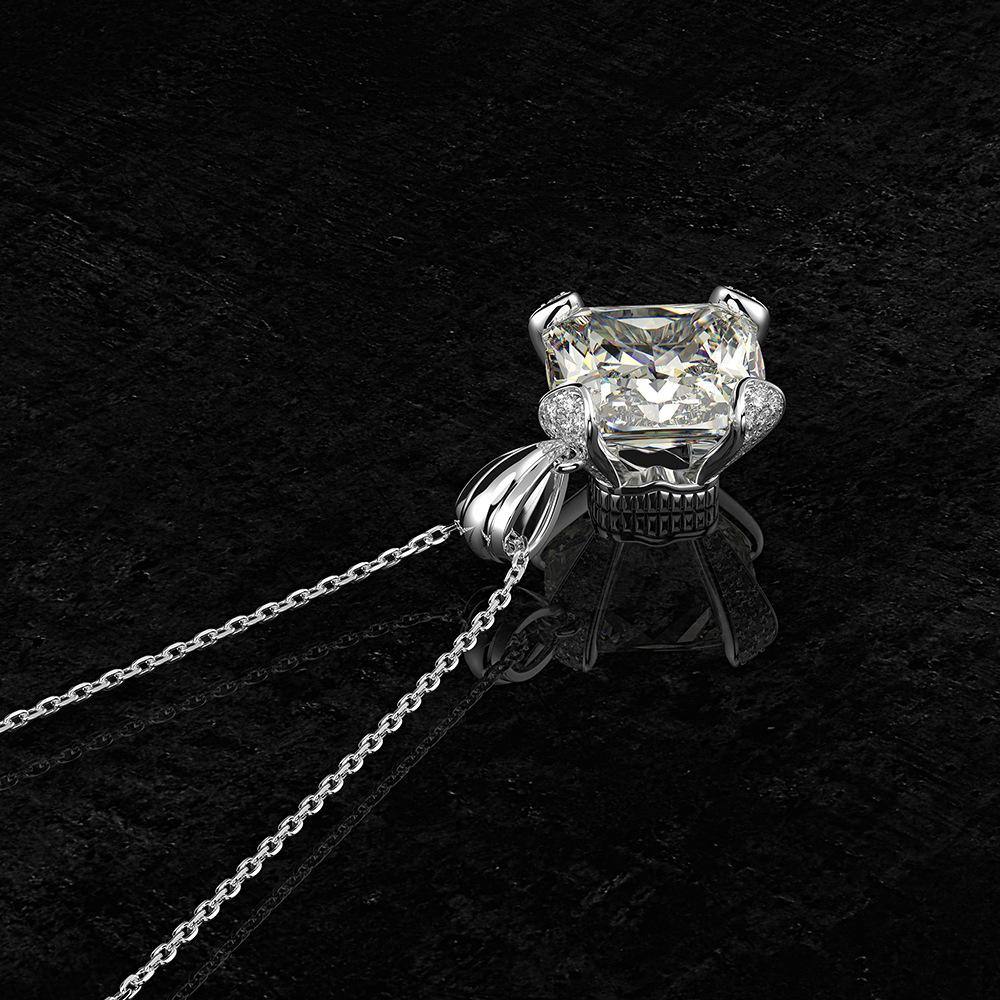 Diamond Solitaire Necklace - HERS
