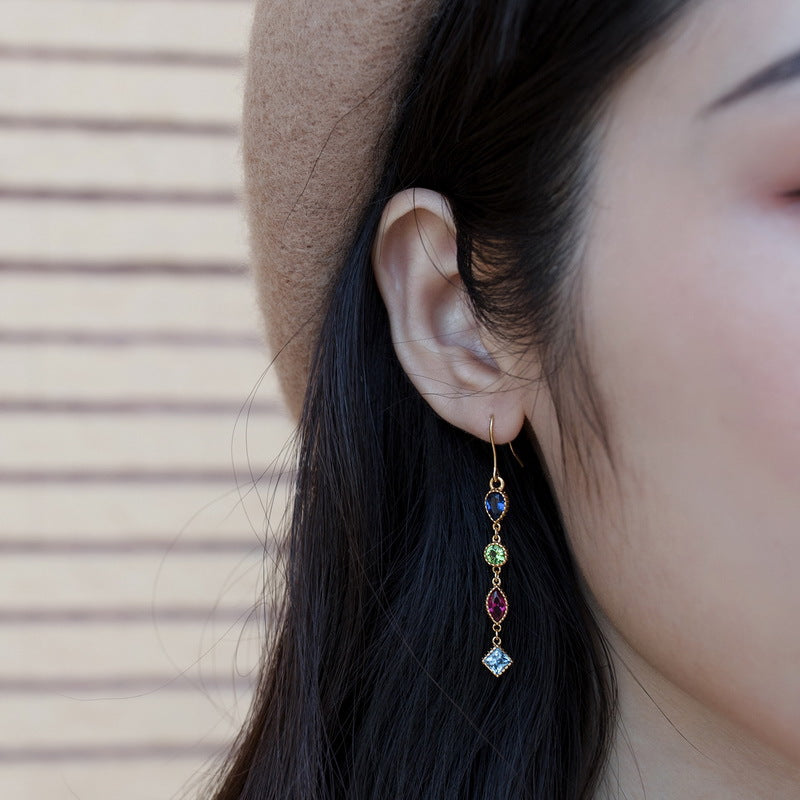 Multi Colored Stone Earrings - HERS