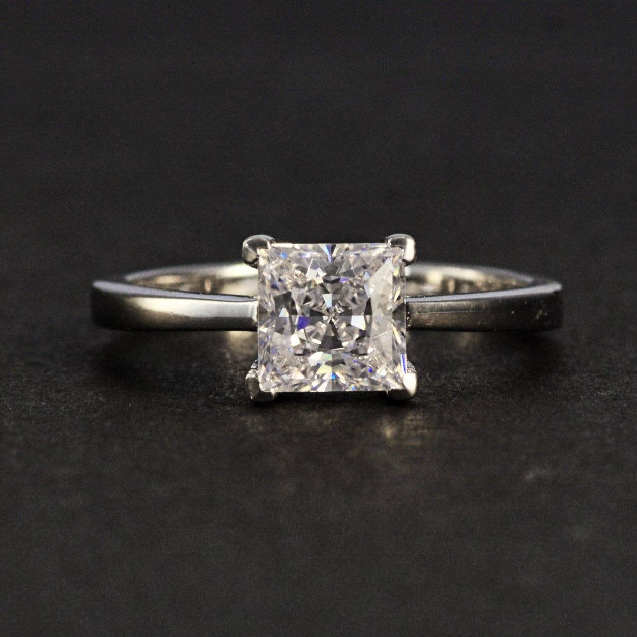 Princess Cut Solitaire Ring - HER'S