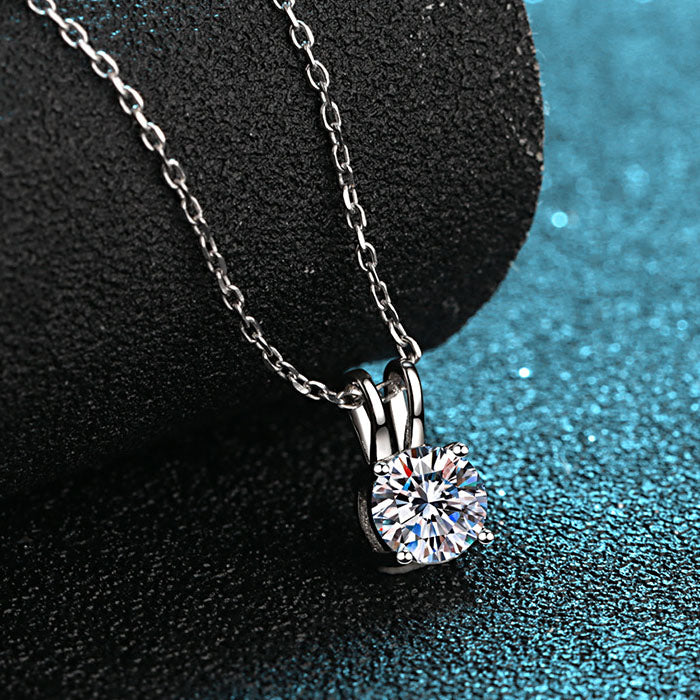 Moissanite Solitaire Necklace - HERS