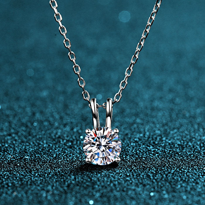 Moissanite Solitaire Necklace - HERS