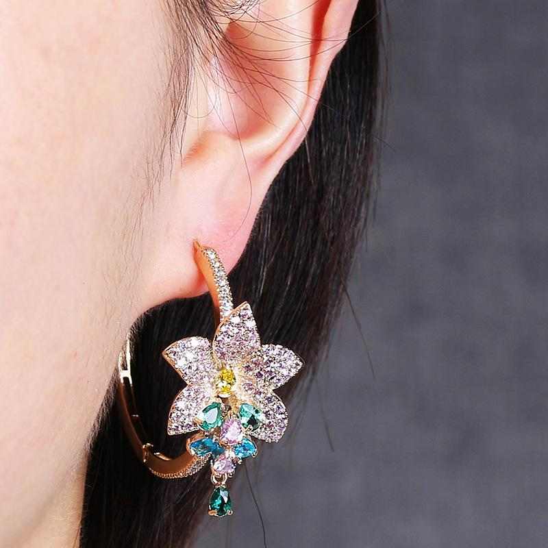 Flower Hoop Earrings - HERS