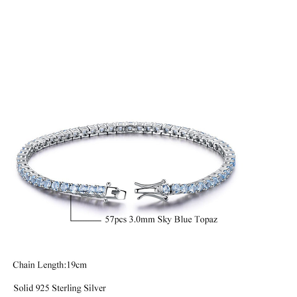 Sky Blue Topaz Tennis Bracelet