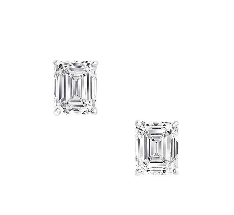 Diamond Solitaire Earrings Studs - HERS
