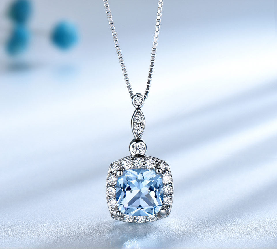 Sky Blue Topaz Necklace