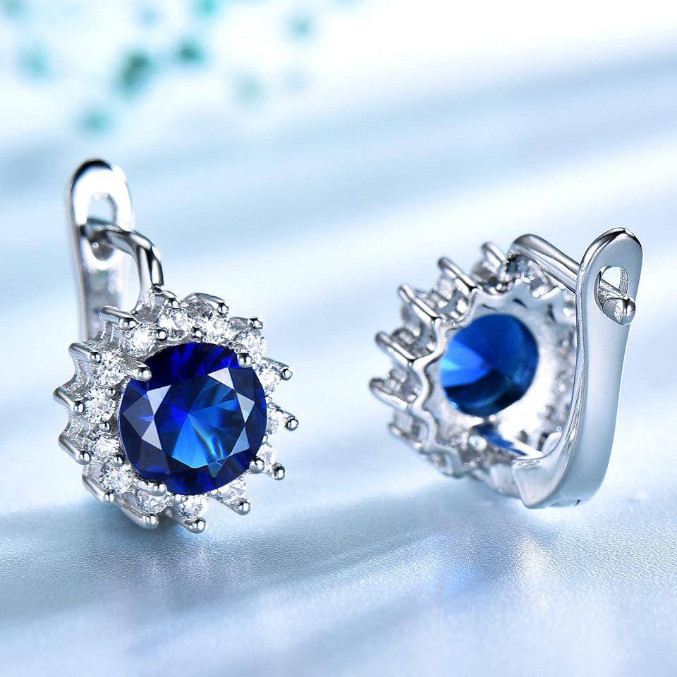 Vintage Blue Sapphire Earrings - HER'S
