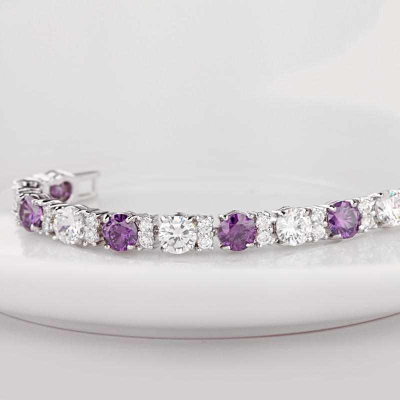 Elegant Purple Zircon Bracelet - HER'S