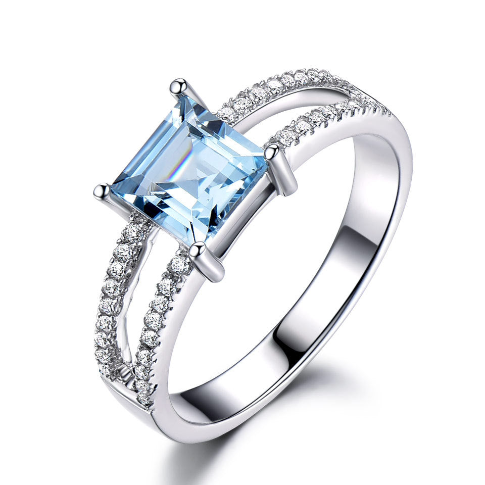 Blue Topaz Promise Ring - HERS