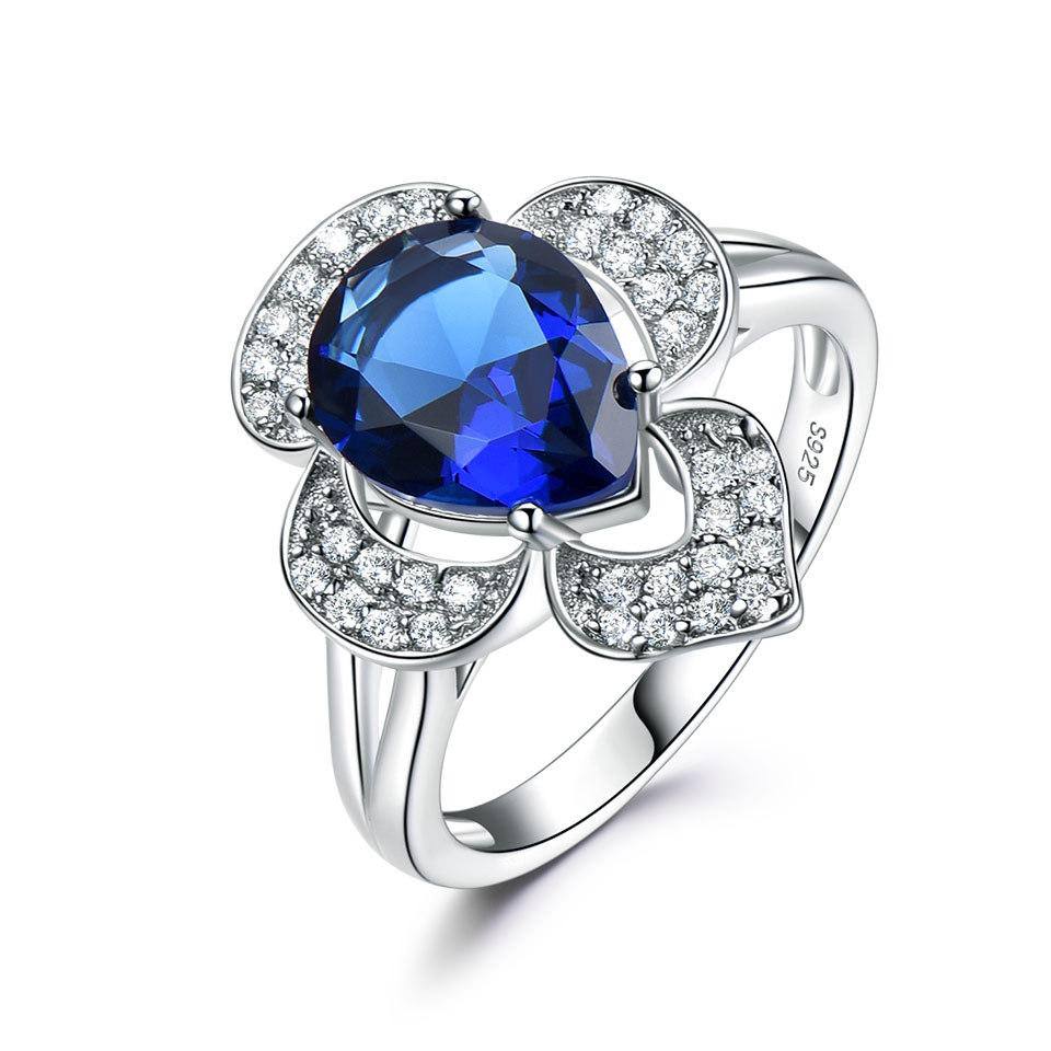 Slver Sapphire Ring - HER'S