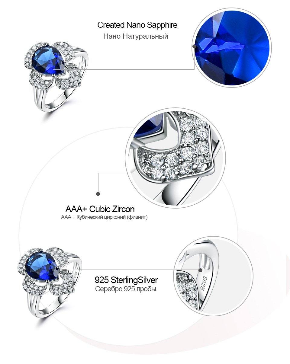 Slver Sapphire Ring - HER'S