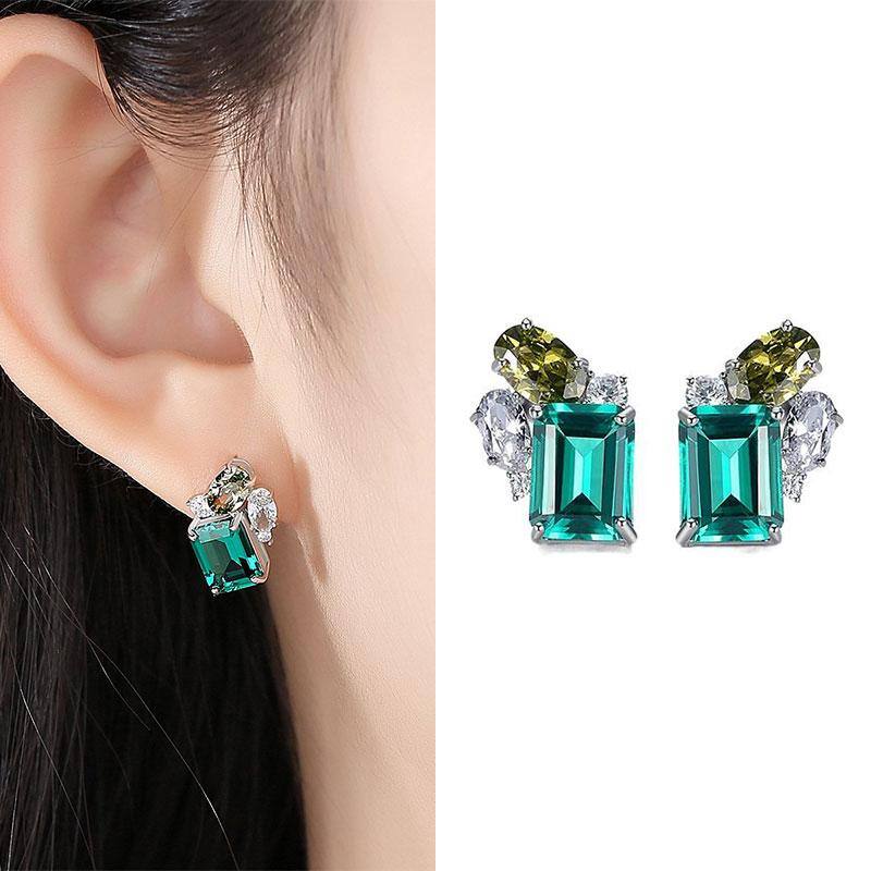 Emerald Earrings Studs - HERS