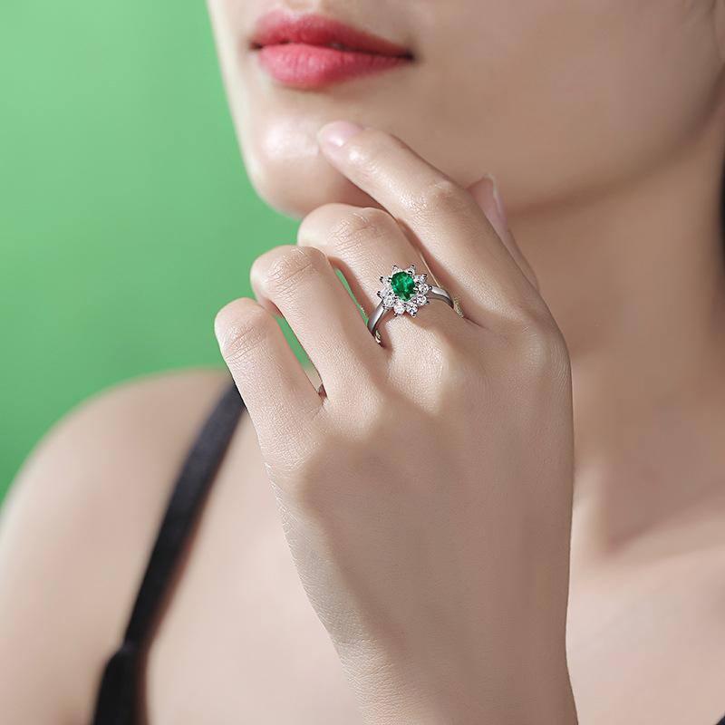 Green Emerald Ring - HERS