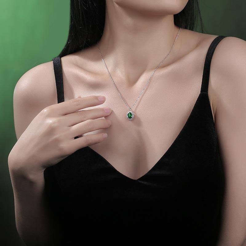 Lab Created Emerald Necklace - HERS