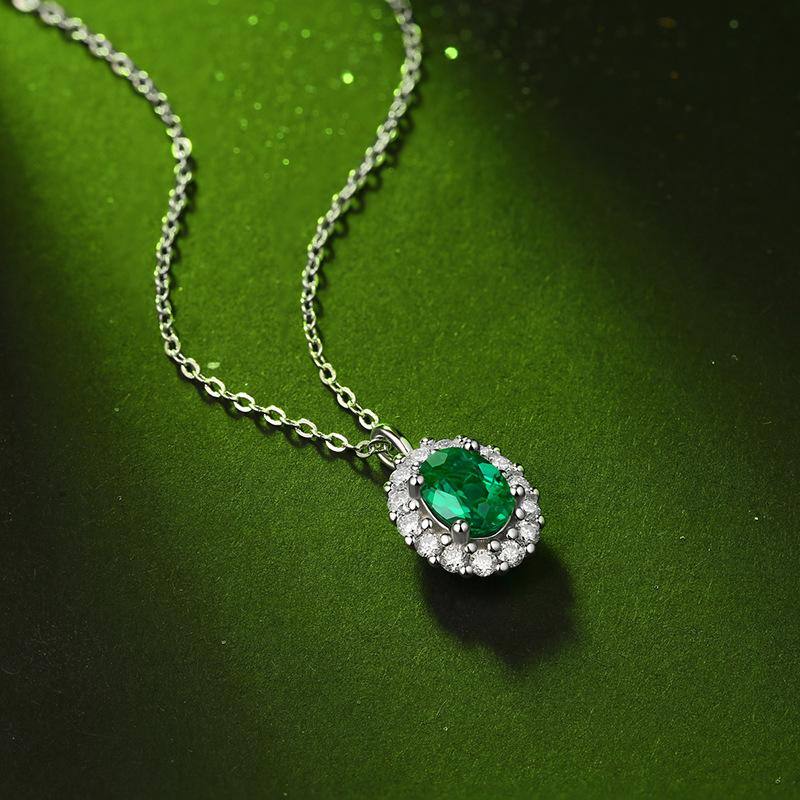 Lab Created Emerald Necklace - HERS