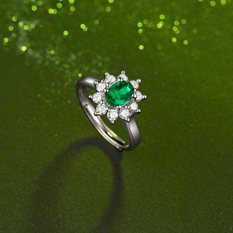 Green Emerald Ring - HERS