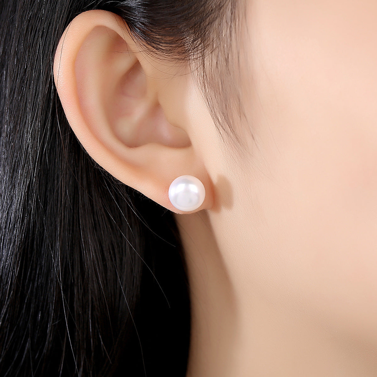 Single Pearl Earrings Studs