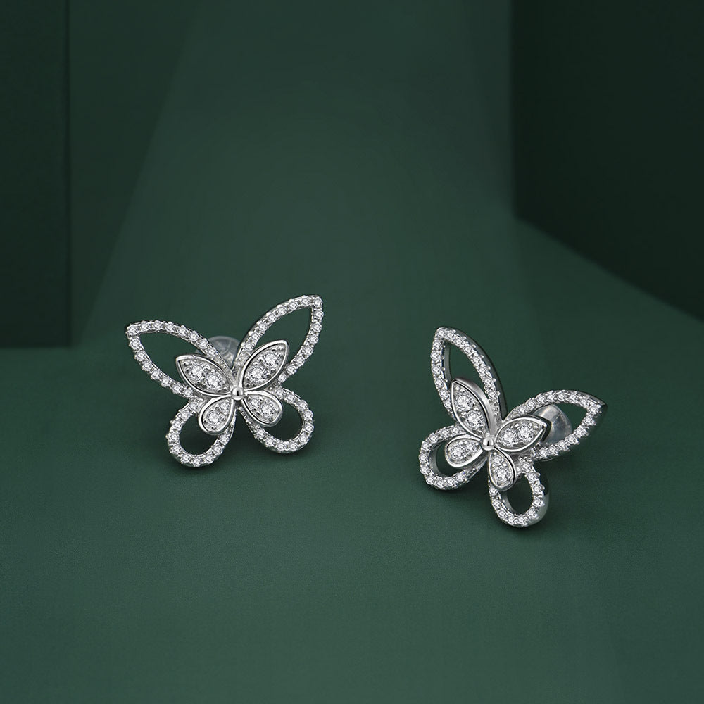 Butterfly Jewelry Set with Diamonds - HERS