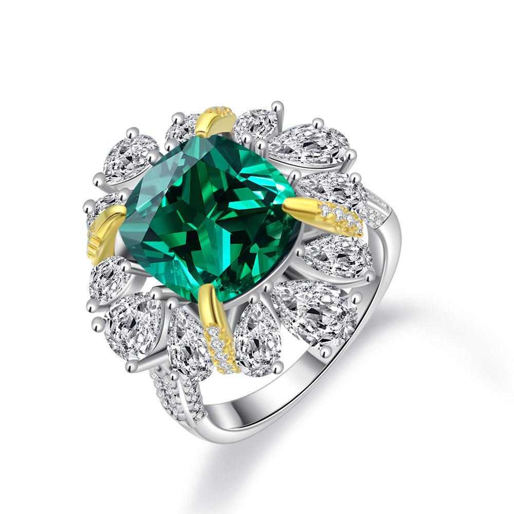 Emerald Diamond Ring - HERS
