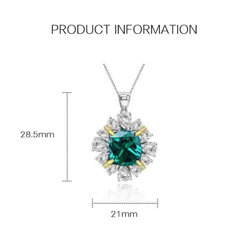 Emerald Pendant with Diamond - HER'S