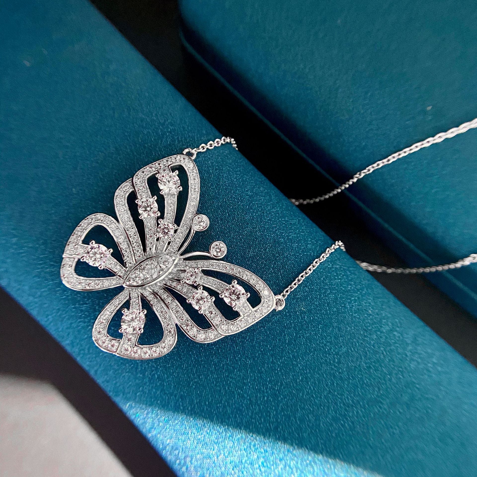 Diamond Butterfly Necklace - HERS
