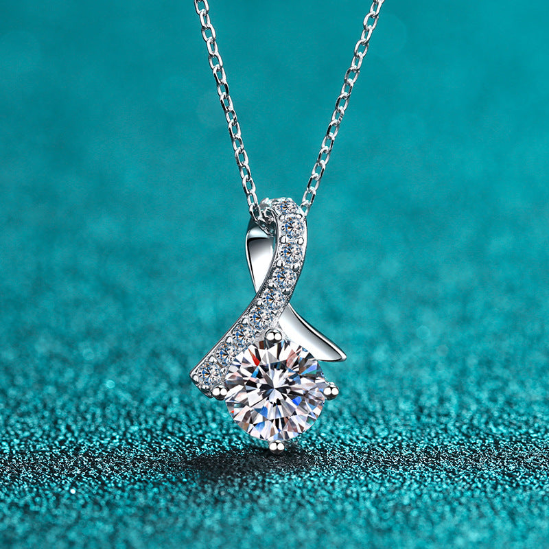 Moissanite Necklace Womens - HERS