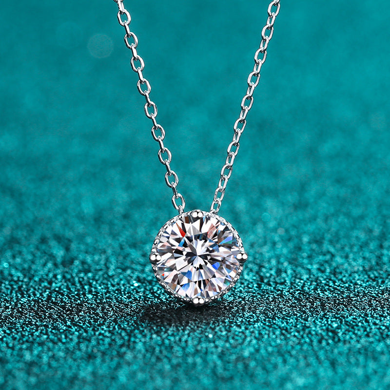 Floating Moissanite Necklace - HERS