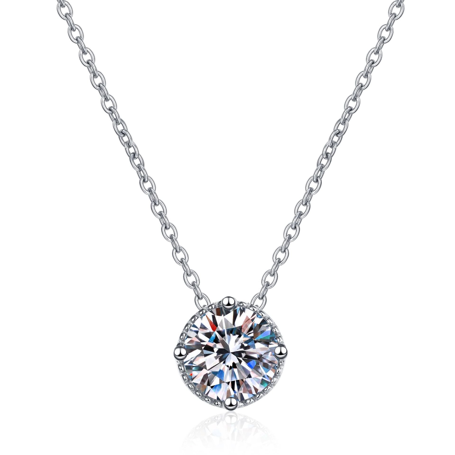 Floating Moissanite Necklace - HERS