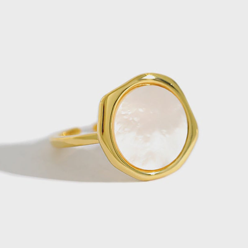 Mother of Pearl Engagement Ring - HERS