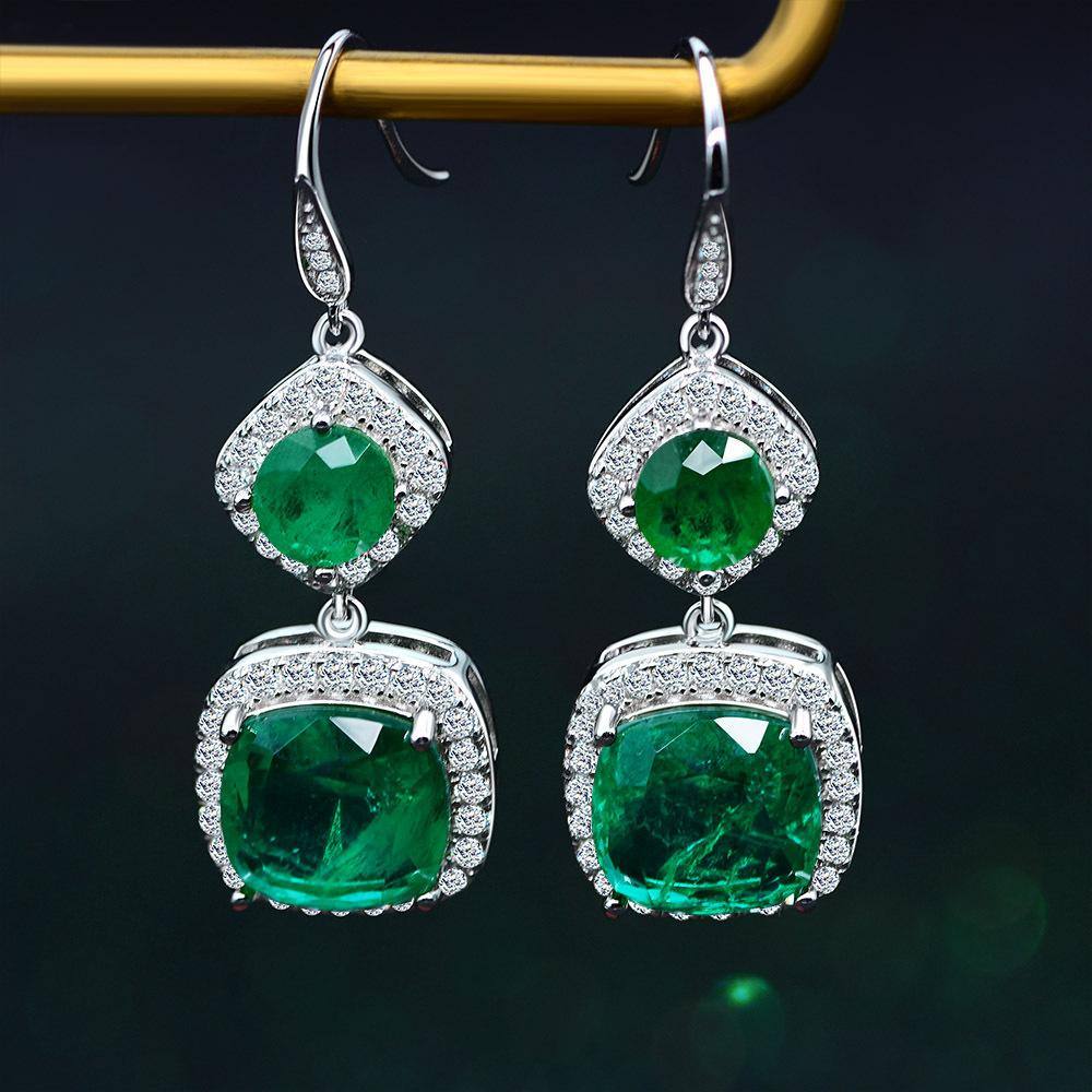 Emerald Drop Earrings - HERS