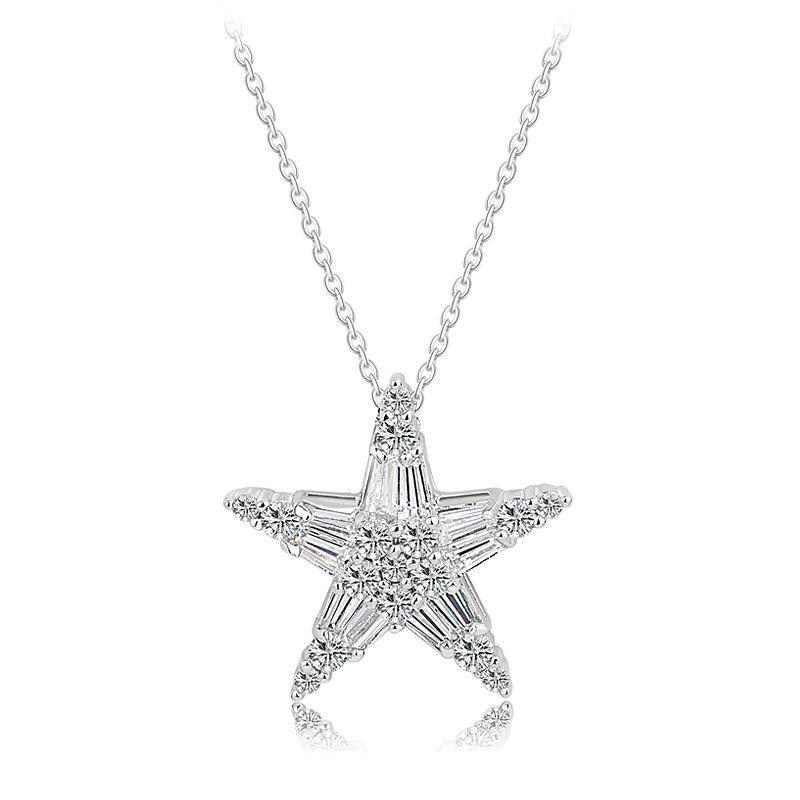 White Star Zircon Necklace - HER'S