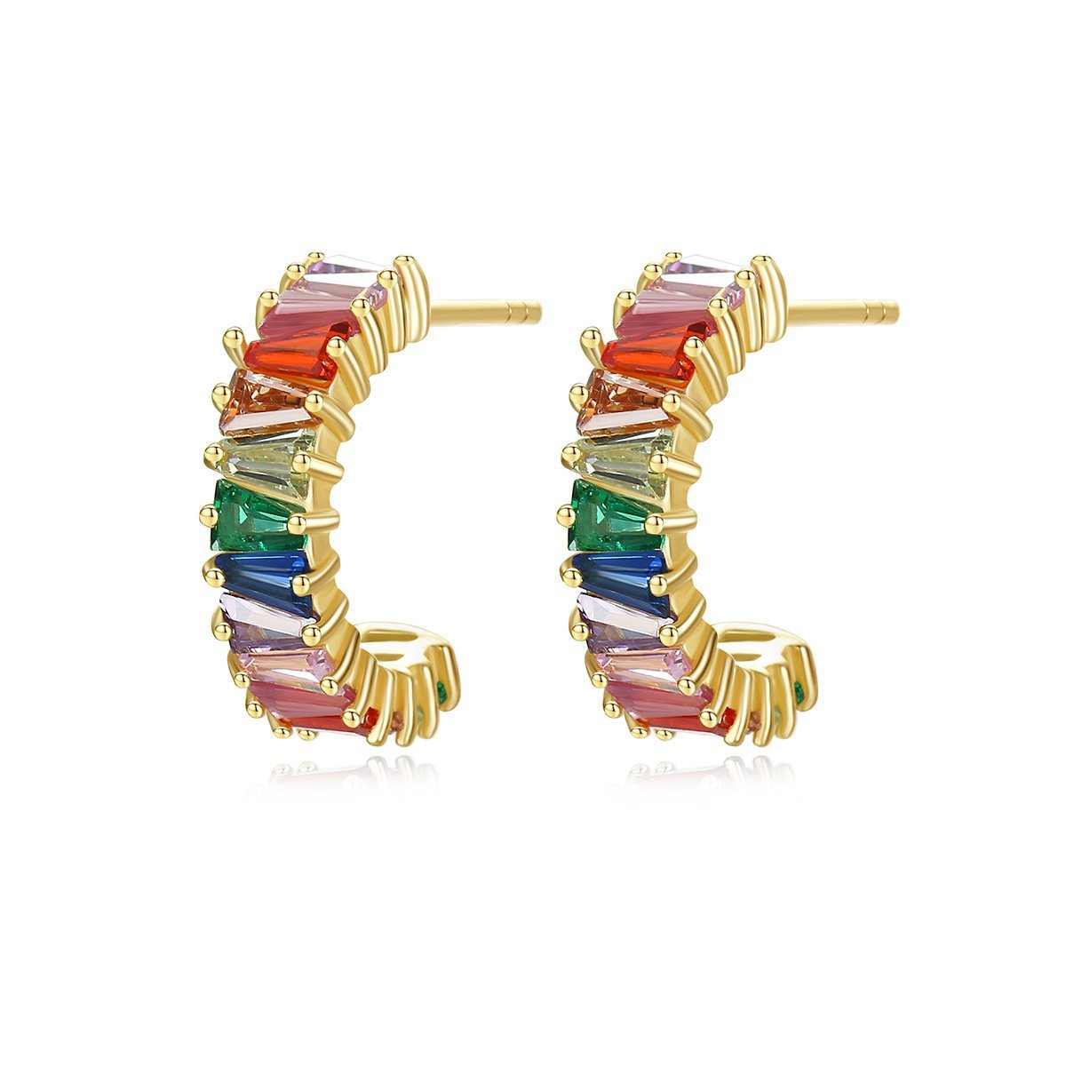Multicolor Zircon Stud Earrings - HERS