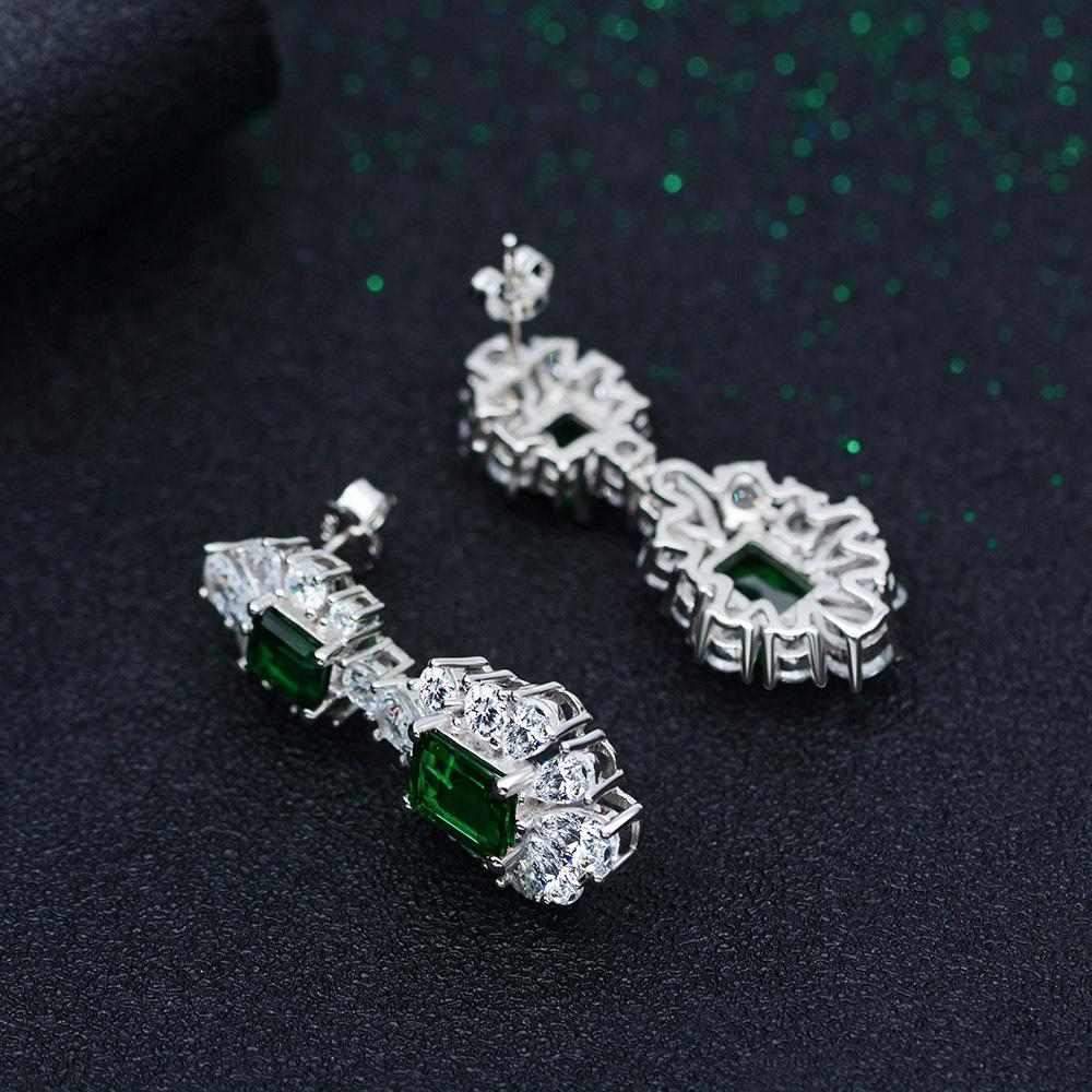 Emerald Cut Emerald Earrings - HERS